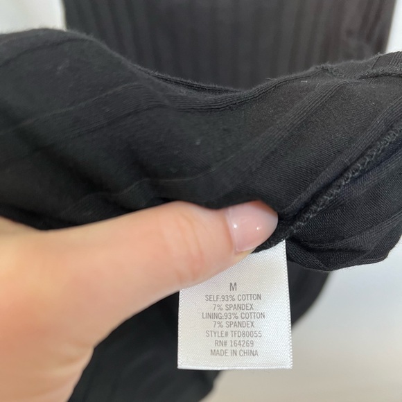 NWT Mi Ami Francesca’s Collections ribbed bodycon black dress Size M - Picture 4 of 5